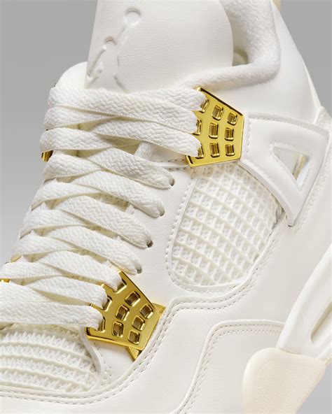 nike jordan 4 weiß gold|jordan 4 white and gold women's.